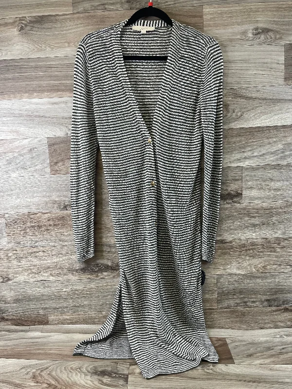 Cardigan By Loft In Striped Pattern, Size: M