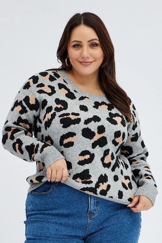 Animal Print Plus Knit