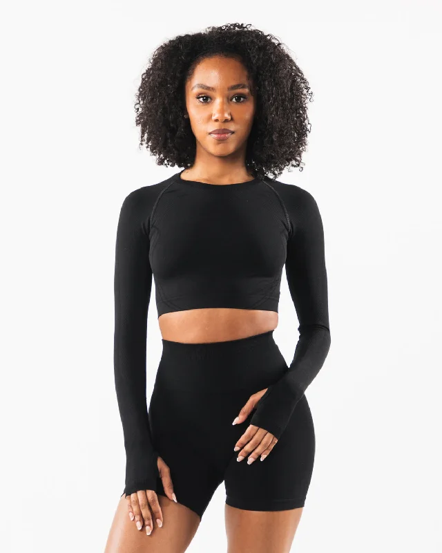 Stratus LS Crop - Black