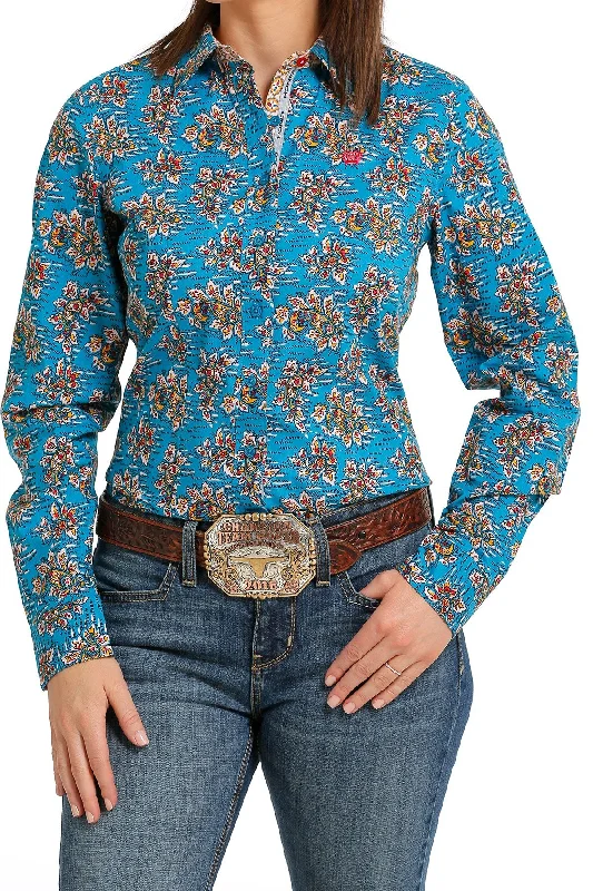 Women's Button-Down Long Sleeve Western Shirt