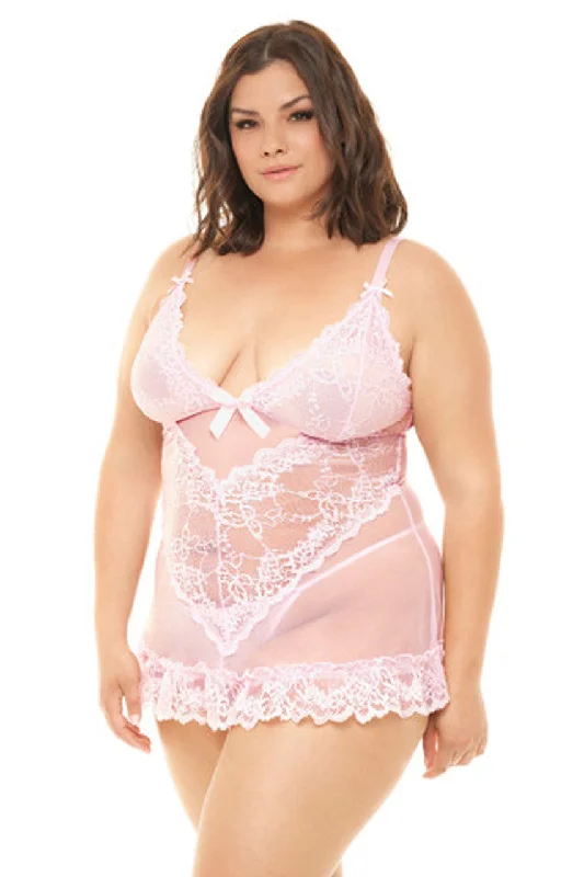 Curvy Valentine Sheer Babydoll