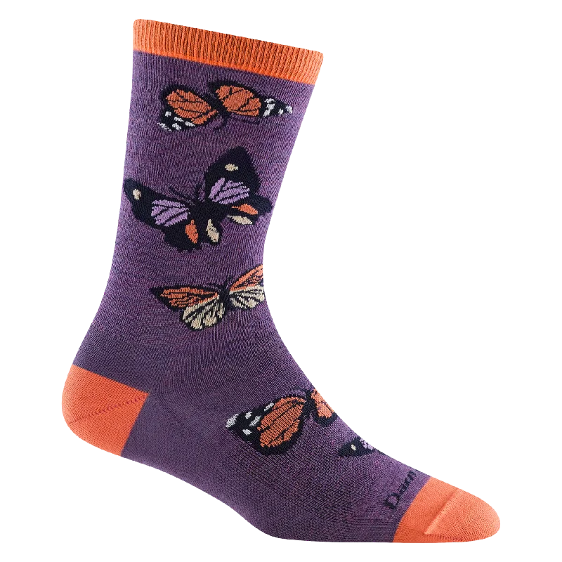 Women's Flutter Crew Lightweight Lifestyle Sock - Plum