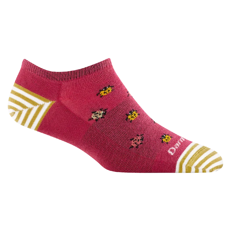 Women's Lucky Lady No Show Lightweight Lifestyle Sock - Cranberry