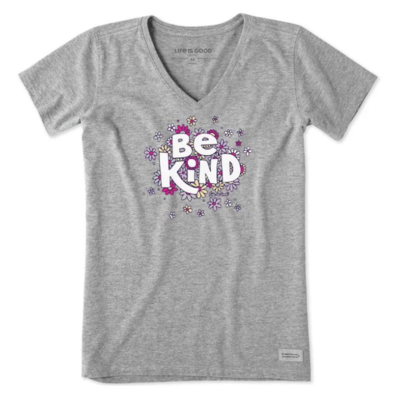 Women's Be Kind Flower Lines Crusher-LITE Vee