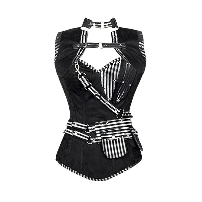 Thiago Black Steampunk Corset and Jacket