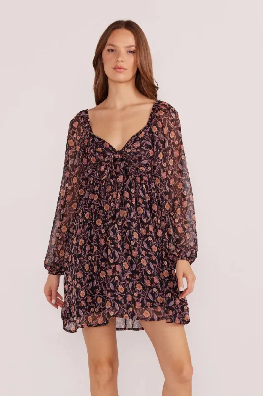 Regal Babydoll Mini Dress