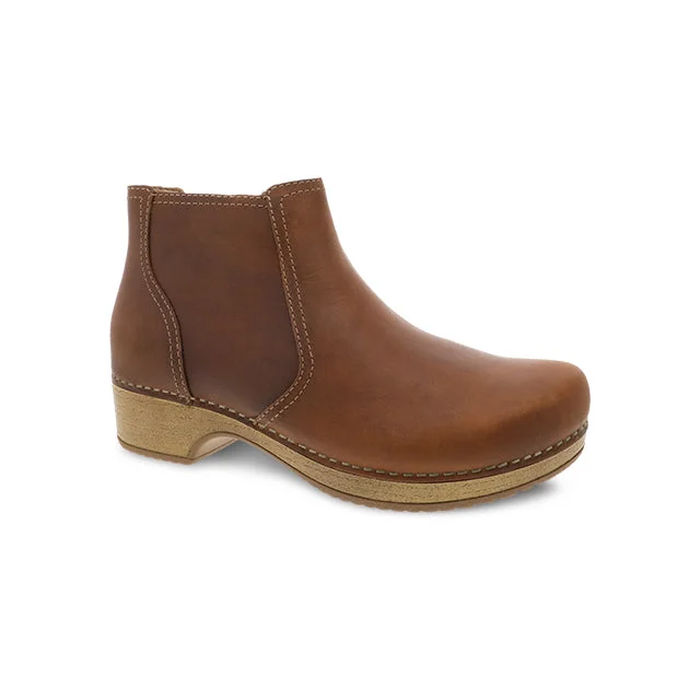 Women's Barbara Tan Oiled Pull Up Boot