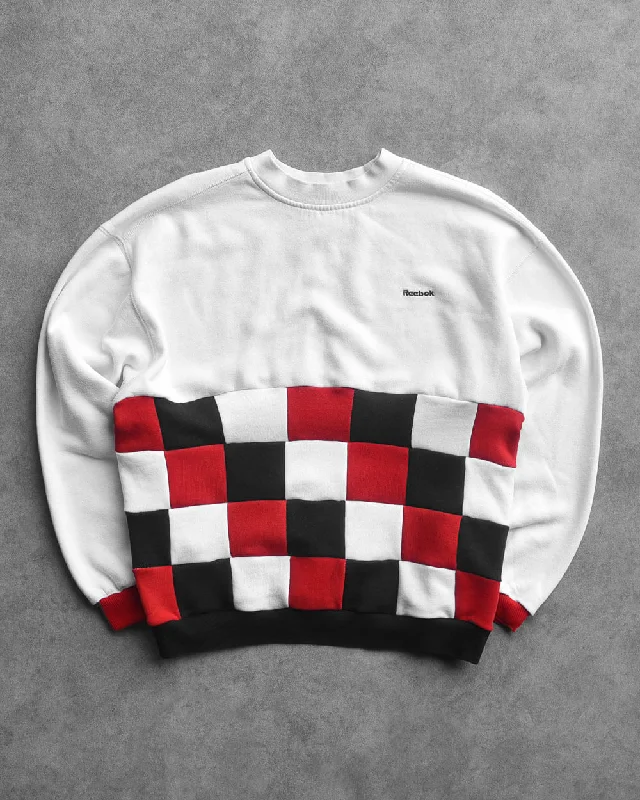 Custom Reworked Reebok Check Sweatshirt - Small