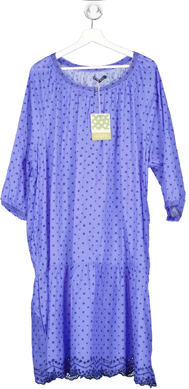 gudren sjoden Blue Lilly Polka-dot Dress UK XL