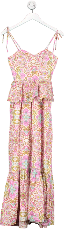 MISA Los Angeles Pink Rosie Dress In Floral Print UK XS