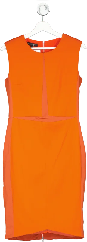 Narciso Rodriguez Orange Panel Shift Dress UK S