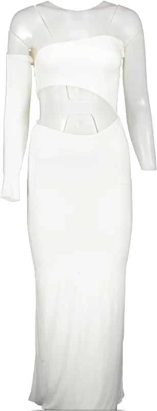 Natalie Rolt White Viktoria Dress UK XS