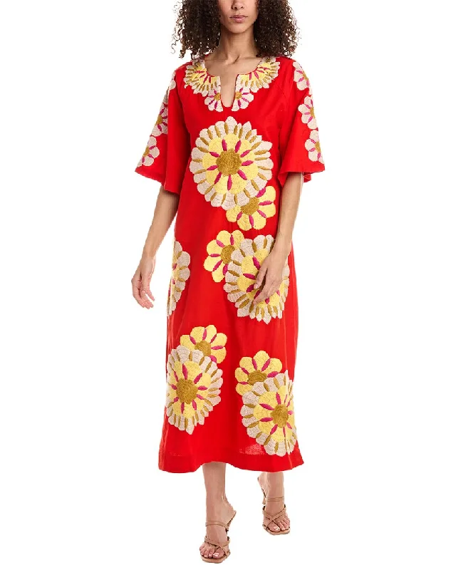 Frances Valentine Delightful Linen-Blend Caftan