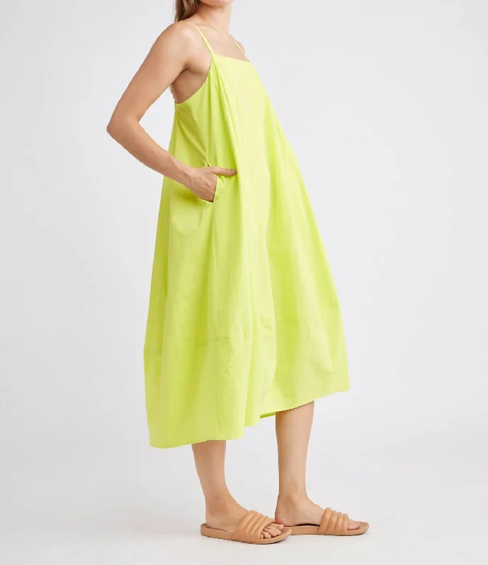 Akari Midi Dress In Citron