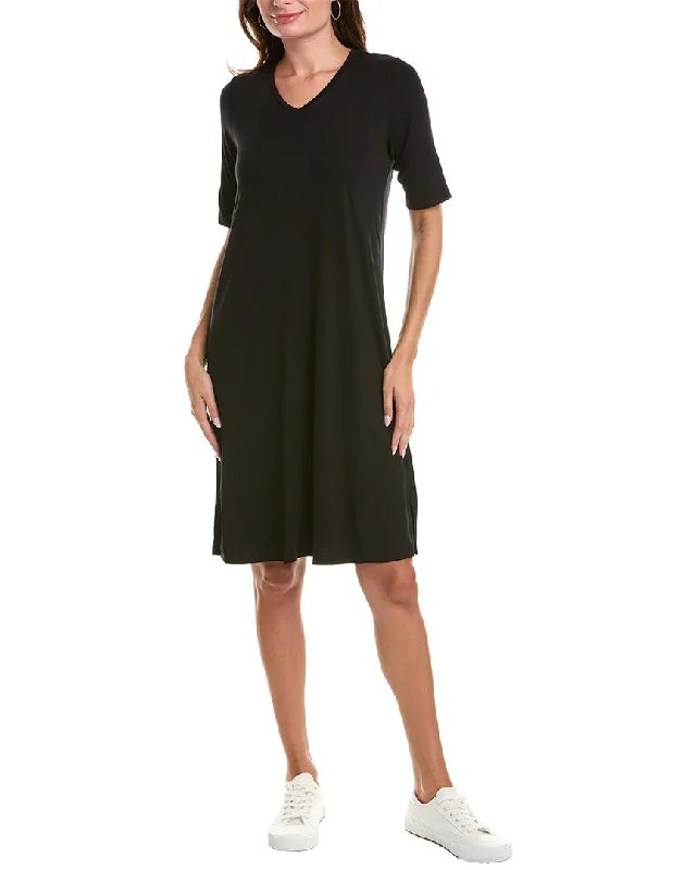 EILEEN FISHER V-Neck Midi Dress