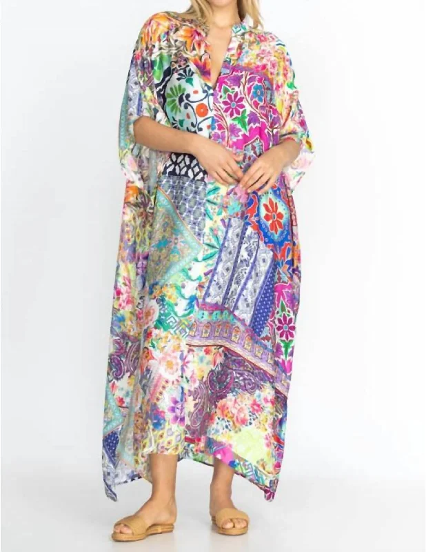 Loci Patchwork Caftan In Multi