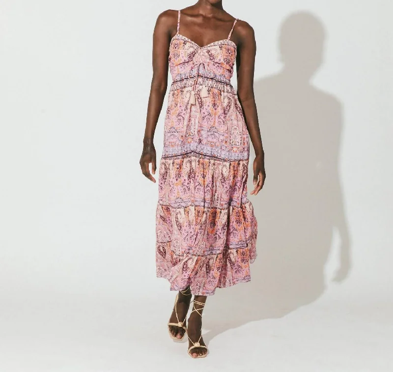 Loraine Midi Dress In Mahal Print