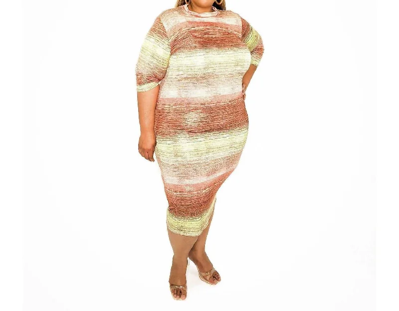 Luminous Midi Dress In Multi