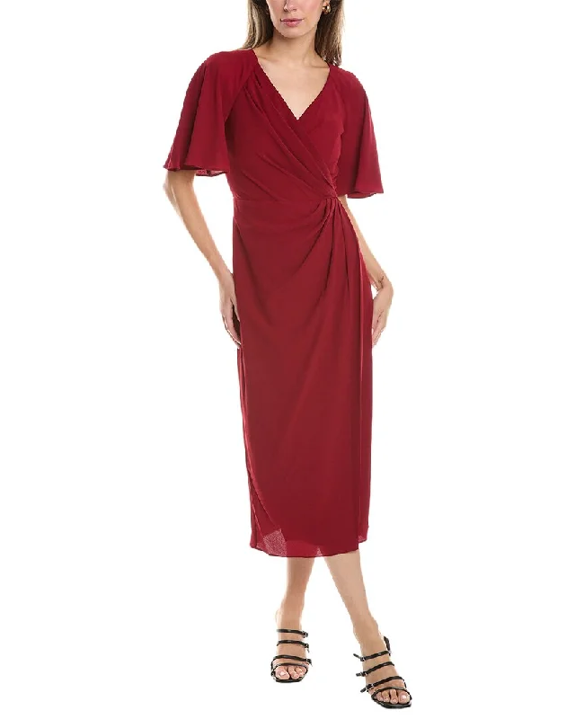 Maggy London Side Drape Midi Dress