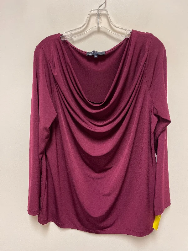 Top Long Sleeve By Jones New York In Purple, Size: 1x