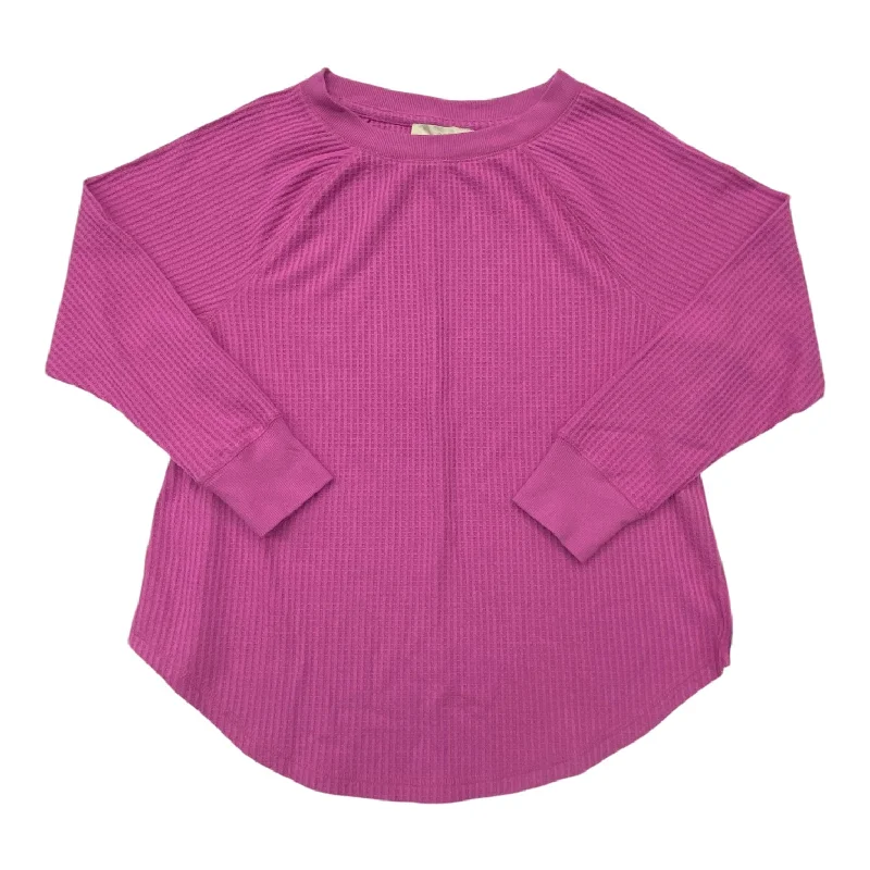 Top Long Sleeve By Loft In Pink, Size: L