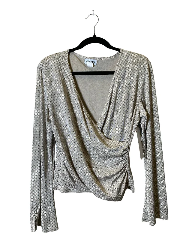 Top Long Sleeve By Metaphor In Beige, Size: L