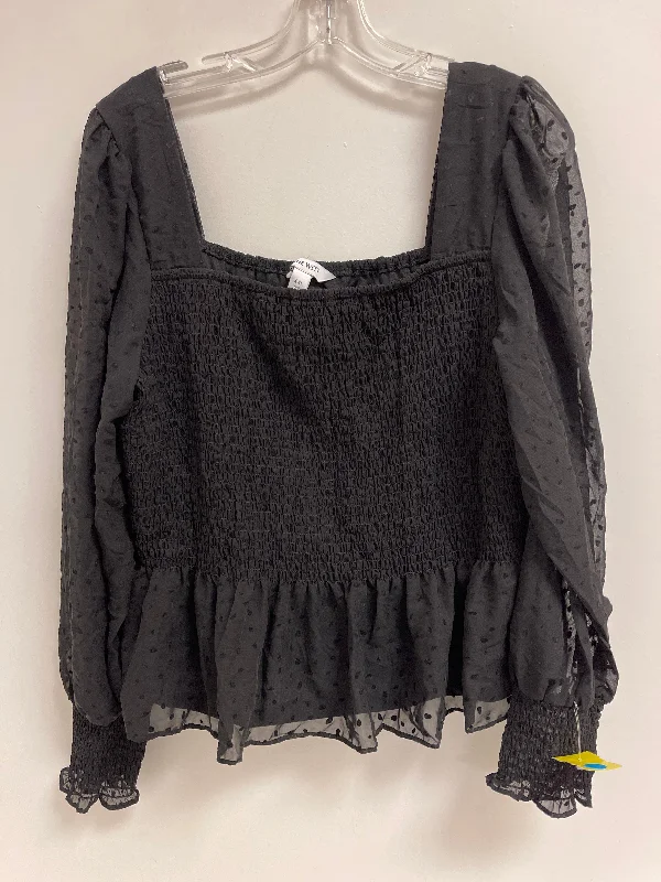 Top Long Sleeve By Nine West In Black, Size: 2x