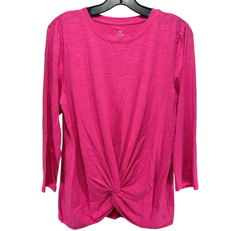 Top Long Sleeve By Talbots In Pink, Size: L