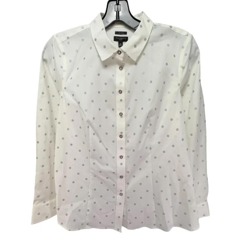 Top Long Sleeve By Talbots In Polkadot Pattern, Size: 6petite