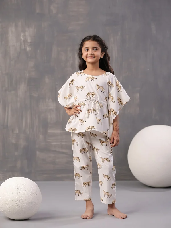 Animal Printed Cotton Kids Night Suits