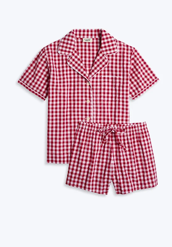 Corita Pajama Set in Large Red Gingham