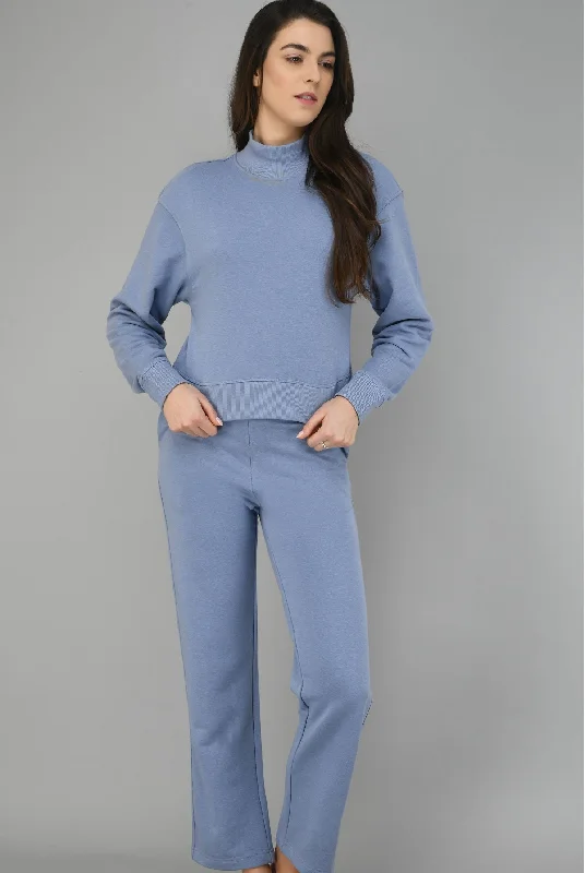 Ice-Blue Fleece Lounge Set