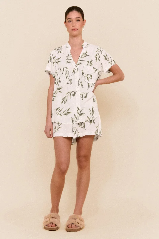 Maggie Pyjama Set - Olive Leaf