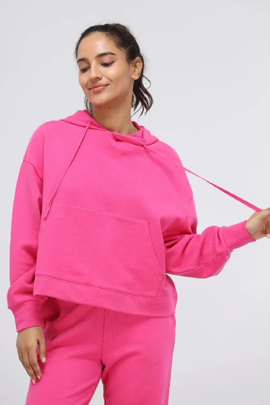 Pink Terry Travel Hoodie